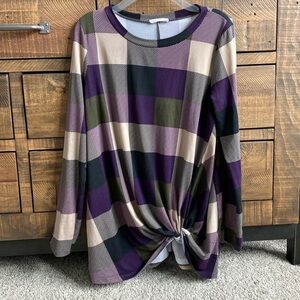 Plaid long sleeve shirt, very lightweight
